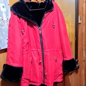 Jones New York Red and Black Women's Jacket